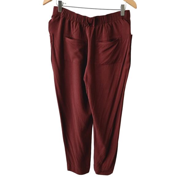 Dolan Left Coast Casual Pull On Pants Elastic Waist Clay Maroon Red Size S Small - Picture 7 of 9